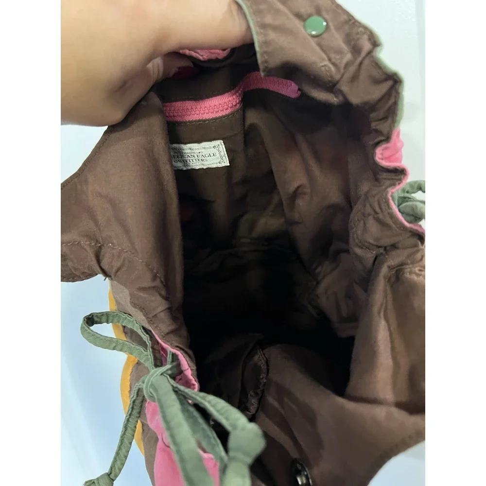 American Eagle Snap‎ Shoulder Bag Striped Y2K Vintage Boho Hobo Cinched Sides